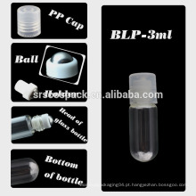 SRS EMBALAGEM garrafa de óleo essencial de vidro 3ml, garrafa de bola de rolo de vidro mini 1ml de cosméticos com tampas de plástico